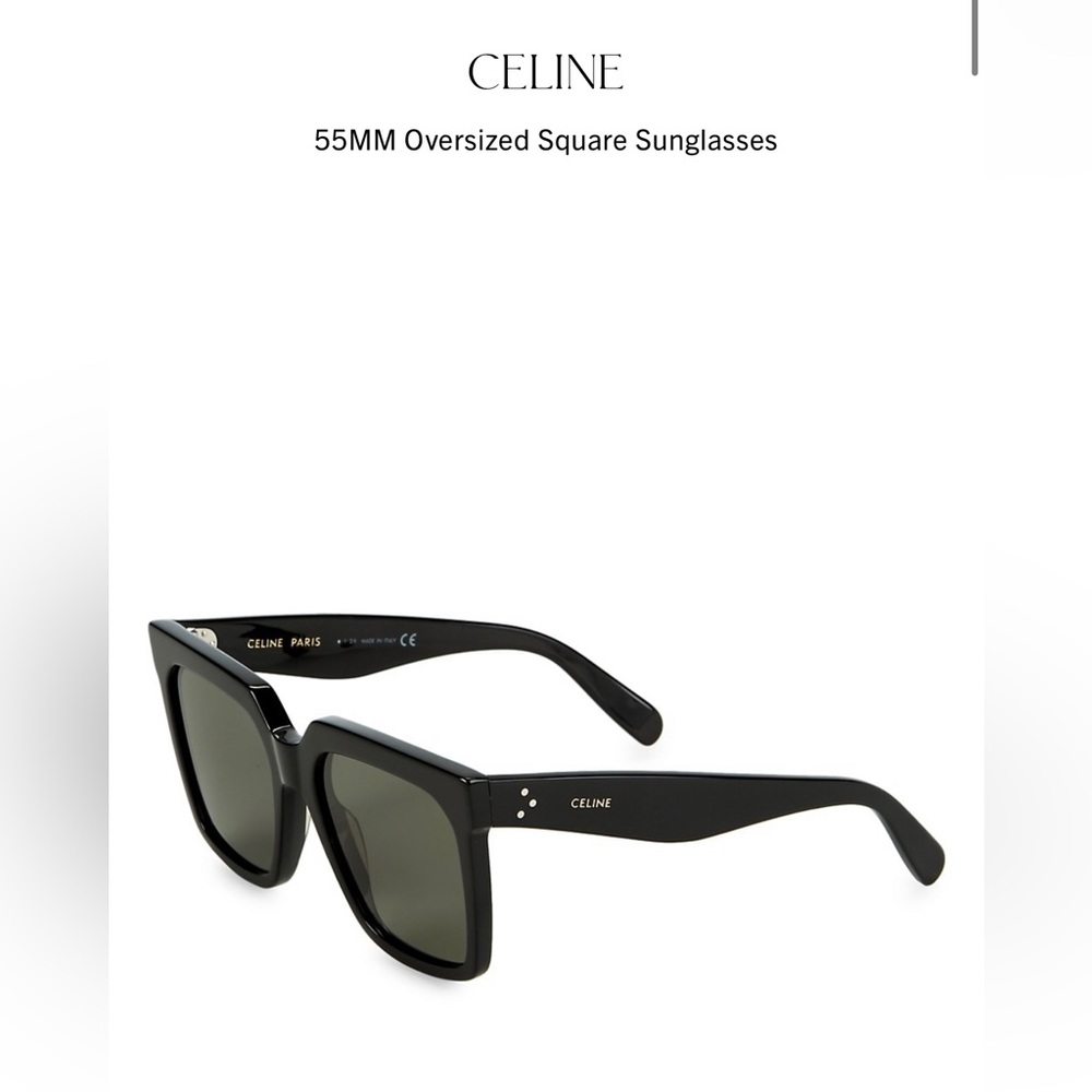 Celine oversized square sunglasses, barely worn, in perfect condition!